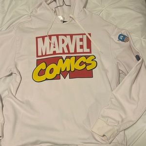 White Marvel Hoodie